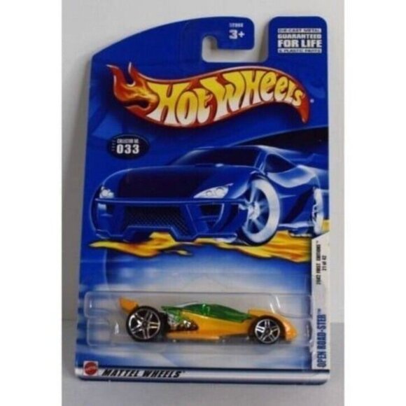2002 Hot Wheels Open Roadster Car First Editions #33 21/42 Yellow Green 1:64 NEW - Picture 8 of 10